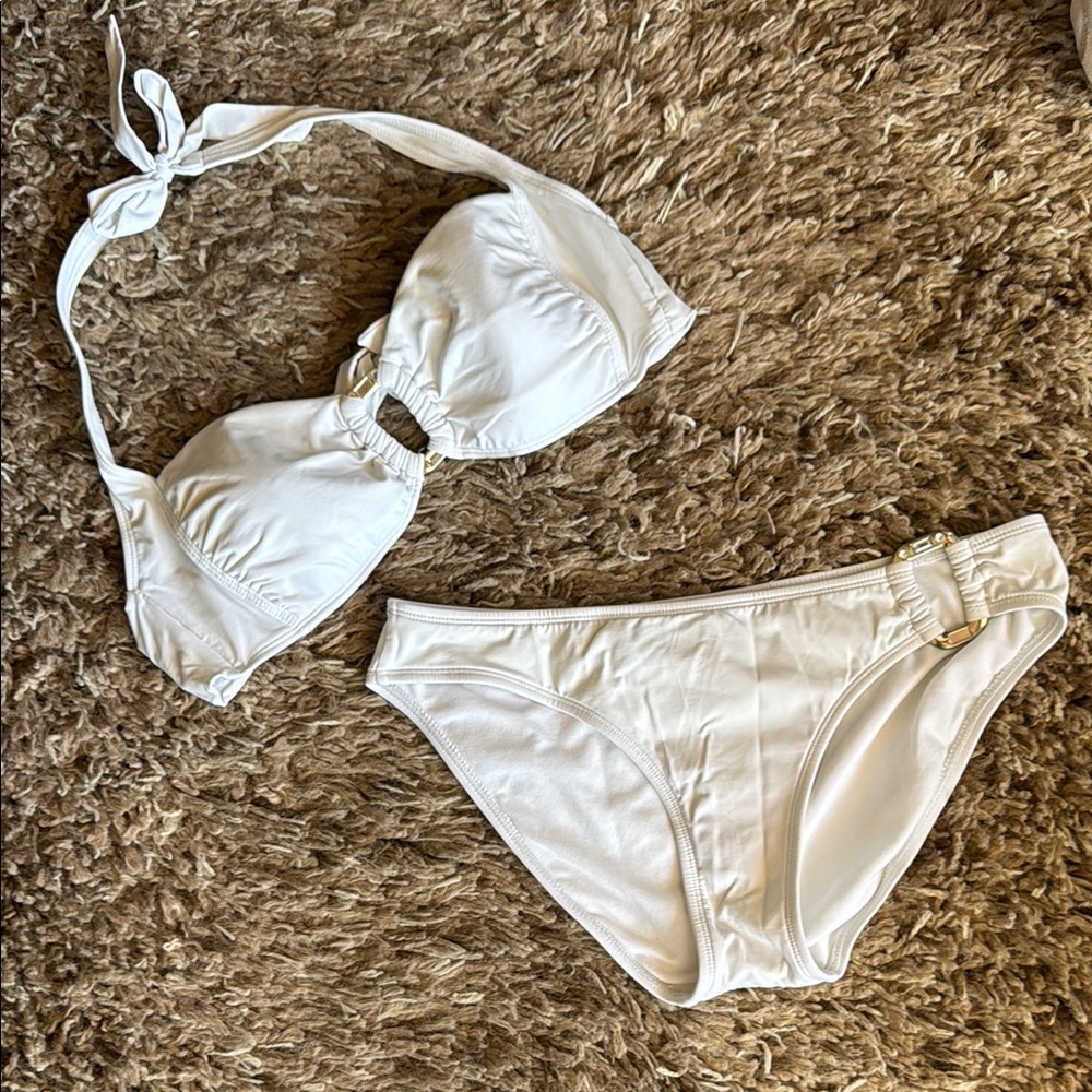 White House/ Black Market Stylish White Bikini Set size Small